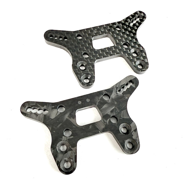 R1WURKS (XB2 Series) Front Carbon Fiber Shock Tower, 2-Dots – 900208 / 900208-F