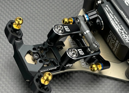 R1WURKS B7 Series Front Ball Stud Mount, Aluminum – Part #900097