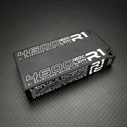 R1WURKS 4600mAh 120C 7.6V 2S ULCG Shorty Silicon Graphene LiPo Battery 030040