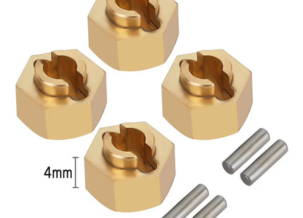 INJORA 7mm Brass Wheel Hex Hub Extenders for Axial SCX24