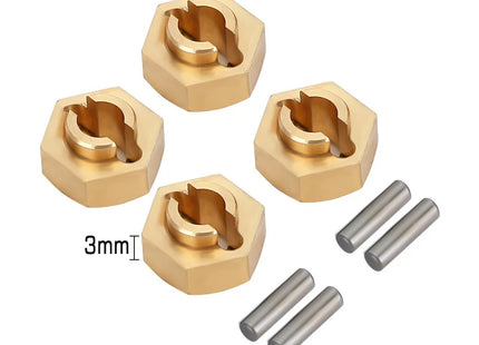 INJORA 7mm Brass Wheel Hex Hub Extenders for Axial SCX24