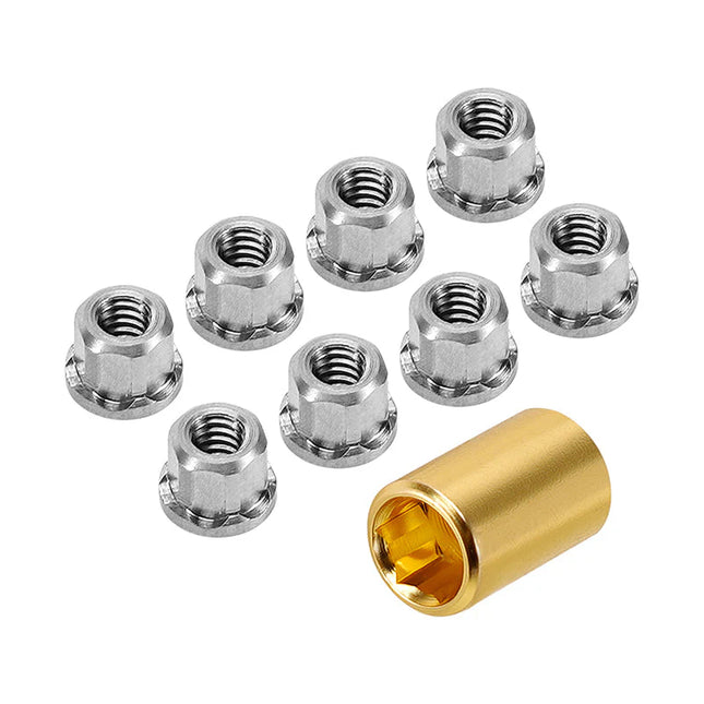 INJORA M2 Stainless Steel Wheel Nuts for 1/30 Axial SCX30- SCX30-12-8