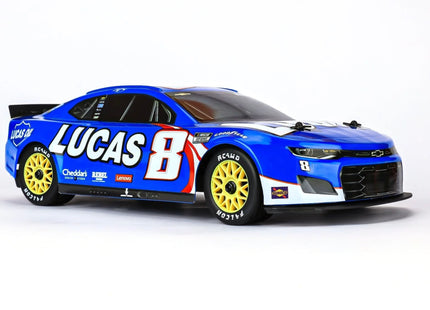 RCAWD All Terrain Adaptation Pre-Glued Wheel Tires for Losi 1/12 NASCAR RC - Available with Red, Gray or Yellow Wheels