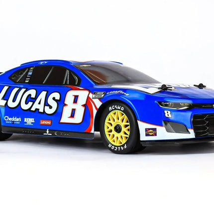 RCAWD All Terrain Adaptation Pre-Glued Wheel Tires for Losi 1/12 NASCAR RC - Available with Red, Gray or Yellow Wheels