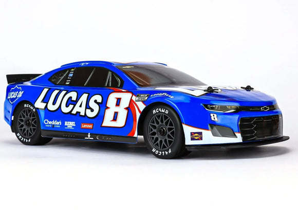 RCAWD All Terrain Adaptation Pre-Glued Wheel Tires for Losi 1/12 NASCAR RC - Available with Red, Gray or Yellow Wheels