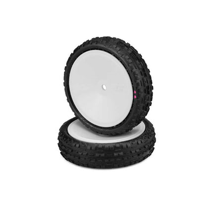 JConcepts Swaggers 2WD Front 2.2" Carpet Tires (Pink) – Pre-Mounted on 3376 Wheels (12mm Hex) PART # W: 3137-101011 Y: 3137-201011