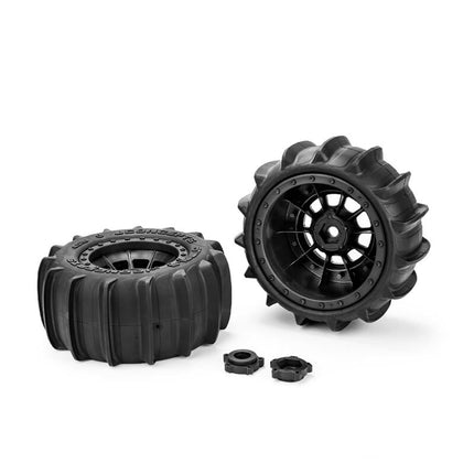 JConcepts Animals Pre-Mounted Monster Truck Tires (Black/Platinum) – 2-Pack