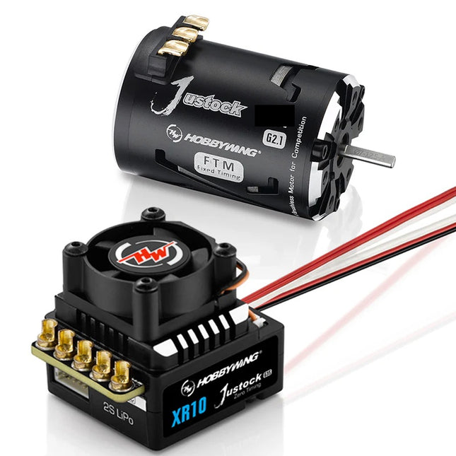 Hobbywing XR10 Justock G3S Sensored Brushless ESC & SD G2.1 Motor Combo (13.5T)