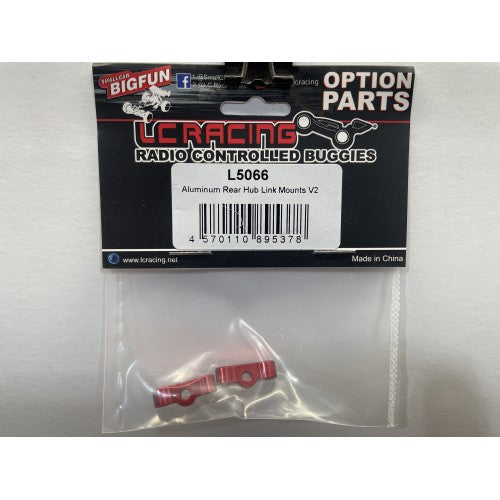 LC Racing Aluminum Rear Hub Link Mounts V2 (L5066)