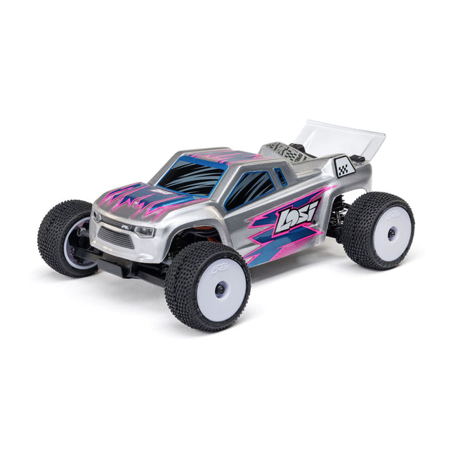 Losi Micro-T 1/28 RTR 2WD Stadium Truck (Silver or White)