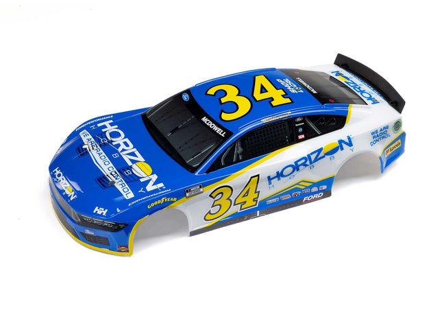 Losi NASCAR Michael McDowell #34 Horizon Hobby 2024 Ford Mustang Pre-Painted Body – Part #: LOS-1922