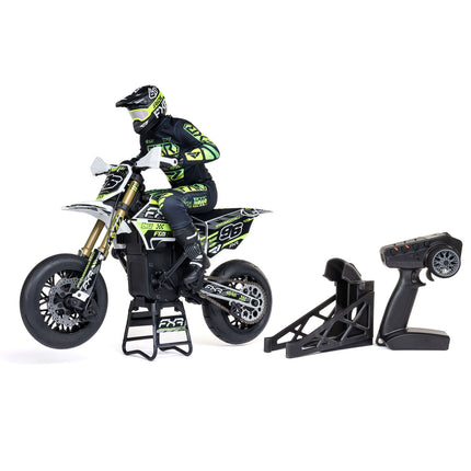 Losi 1/4 Promoto-SM FXR Supermoto Motorcycle RTR w/2.4GHz Radio, White