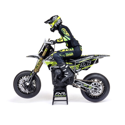 Losi 1/4 Promoto-SM FXR Supermoto Motorcycle RTR w/2.4GHz Radio, White