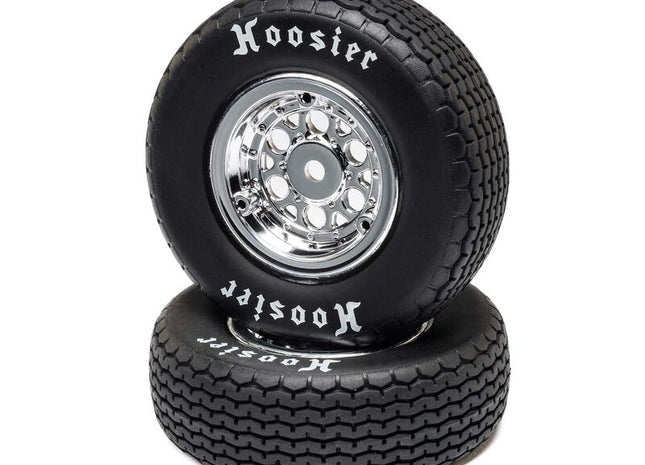 Losi 22S Sprint Front Pre-Mounted Hoosier Tires (Chrome) (Hard) (LOS-2418)