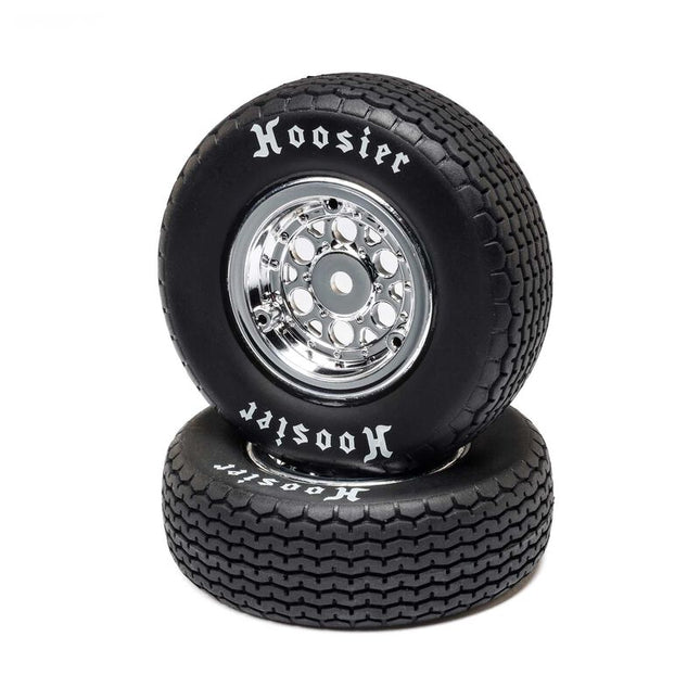 Losi 22S Sprint Front Pre-Mounted Hoosier Tires (Chrome) (Hard) (LOS-2418)