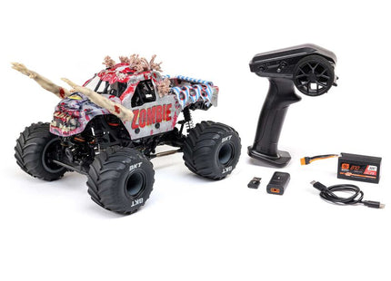 Losi 1/18 Mini LMT 4X4 Brushed RTR Monster Truck (Zombie) w/ SLT2 Radio, Battery & Charger – LOS01026T4
