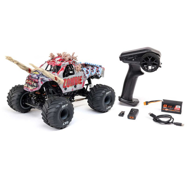 Losi 1/18 Mini LMT 4X4 Brushed RTR Monster Truck (Zombie) w/ SLT2 Radio, Battery & Charger – LOS01026T4