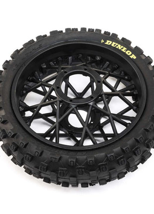 Losi Promoto-MX Dunlop MX53 Rear Pre-Mounted Tire (Black or Chrome)