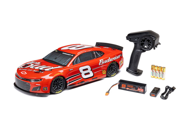 Losi LOS1122508 1/12 NASCAR RC Race Car – Dale Earnhardt Jr. #8 Budweiser Chevy Camaro ZL1 2S AWD RTR (Battery & Charger Included)
