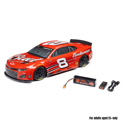 Losi LOS1122508 1/12 NASCAR RC Race Car – Dale Earnhardt Jr. #8 Budweiser Chevy Camaro ZL1 2S AWD RTR (Battery & Charger Included)