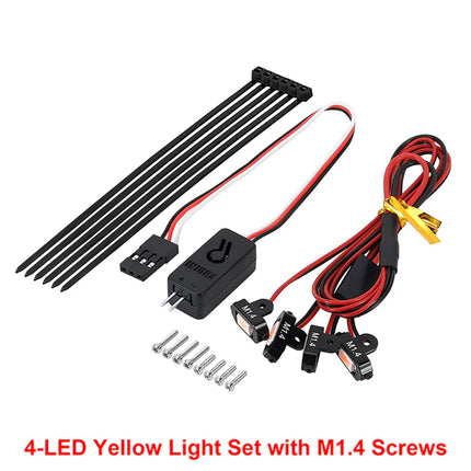 INJORA Rock Lights Kit w/Controller for 1/18 & 1/24 RC Crawlers — White or Yellow