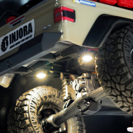 INJORA Rock Lights Kit w/Controller for 1/18 & 1/24 RC Crawlers — White or Yellow