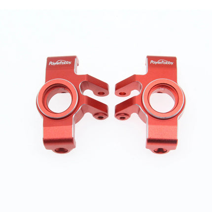 Powerhobby Aluminum Steering Knuckle – NASCAR / Mojave Grom – Red / Black / Blue (PHB6877)