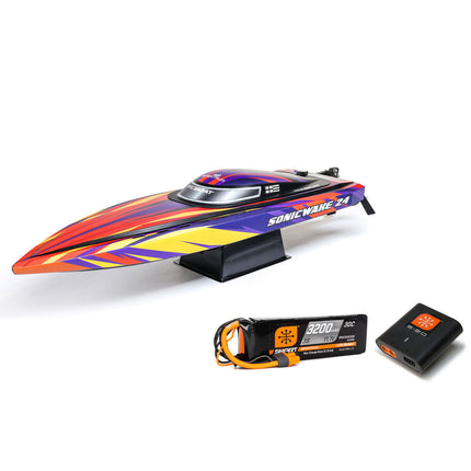 Pro Boat Sonicwake 24" Self-Righting RTR Deep-V Brushless Boat (Red or Blue)  Part# PRB-1992