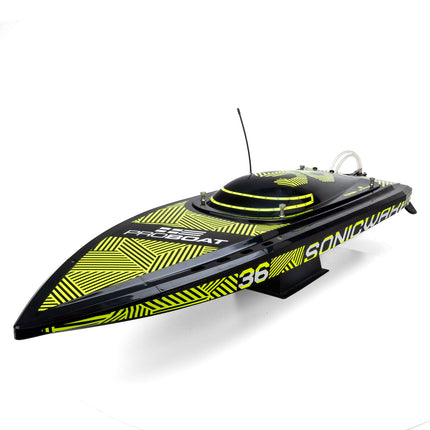 Pro Boat Sonicwake 36" V3 Self-Righting RTR V-Hull Brushless Boat (Black) w/SLT3 2.4GHz Radio (PRB-2171)