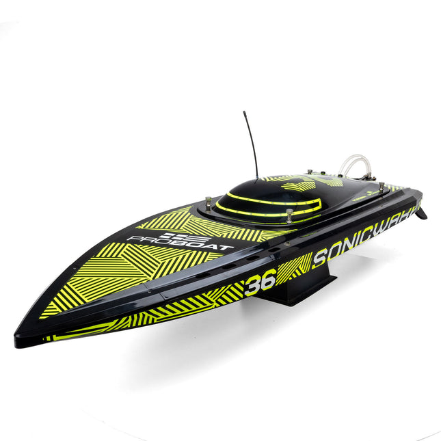 Pro Boat Sonicwake 36" V3 Self-Righting RTR V-Hull Brushless Boat (Black) w/SLT3 2.4GHz Radio (PRB-2171)