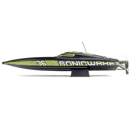 Pro Boat Sonicwake 36" V3 Self-Righting RTR V-Hull Brushless Boat (Black) w/SLT3 2.4GHz Radio (PRB-2171)