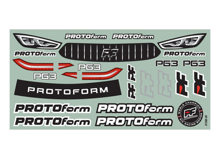 PROTOform P63 1/10 Touring Car Body (Clear) – 190mm (0.5 mm Pro-Lite) – PRM158020