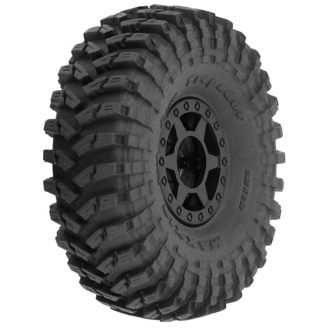 Pro-Line SCX24 1.0" Maxxis Trepador Pre-Mounted Tires (63.5mm OD, Soft) w/ Black Holcomb Bead-Loc Wheels (4) – PRO1022510