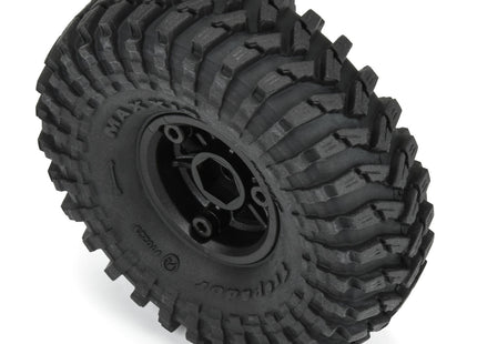 Pro-Line SCX24 1.0" Maxxis Trepador Pre-Mounted Tires (63.5mm OD, Soft) w/ Black Holcomb Bead-Loc Wheels (4) – PRO1022510