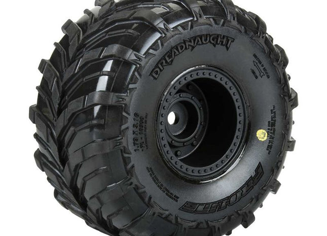 Pro-Line Dreadnaught Mounted Black Wheels (F/R, Set of 4) for ARRMA® Gorgon / Quake Grom – PRO1030010
