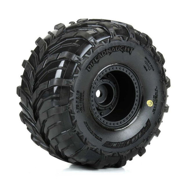 Pro-Line Dreadnaught Mounted Black Wheels (F/R, Set of 4) for ARRMA® Gorgon / Quake Grom – PRO1030010
