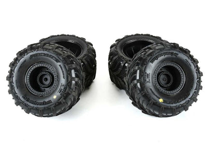 Pro-Line Dreadnaught Mounted Black Wheels (F/R, Set of 4) for ARRMA® Gorgon / Quake Grom – PRO1030010