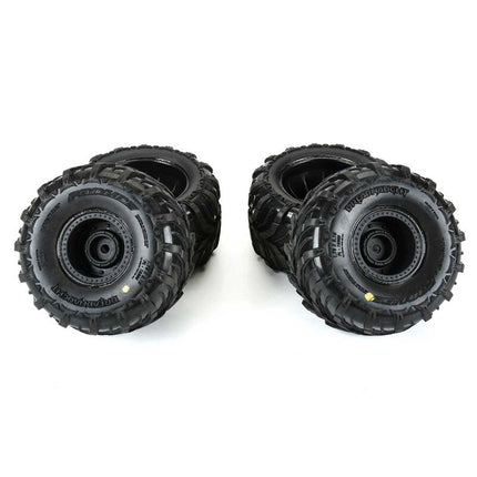 Pro-Line Dreadnaught Mounted Black Wheels (F/R, Set of 4) for ARRMA® Gorgon / Quake Grom – PRO1030010
