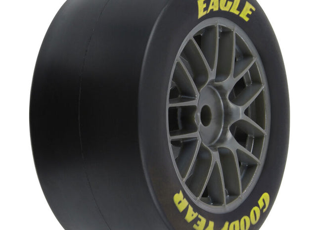 Pro-Line 1/12 Goodyear Eagle Soft Tire F/R MTD Gray Wheels (4): Losi NASCAR – Part #: PRO1030411