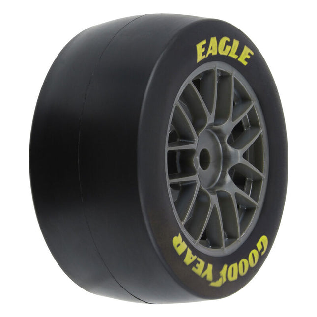 Pro-Line 1/12 Goodyear Eagle Soft Tire F/R MTD Gray Wheels (4): Losi NASCAR – Part #: PRO1030411