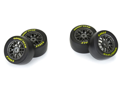 Pro-Line 1/12 Goodyear Eagle Soft Tire F/R MTD Gray Wheels (4): Losi NASCAR – Part #: PRO1030411