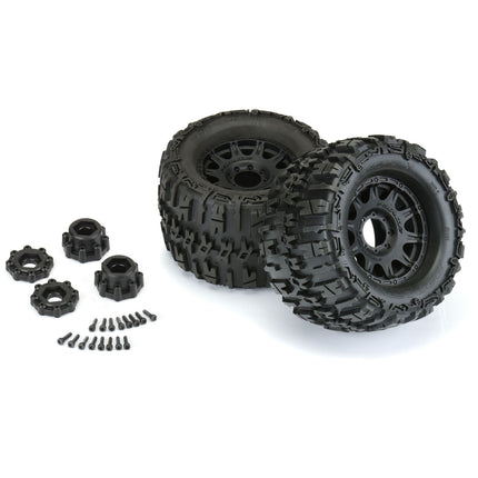 Pro-Line Trencher X MX38 3.8" Tire w/Raid 8x32 Wheels (Black) (2) (M2) w/Removable Hex  Part #: PRO118410
