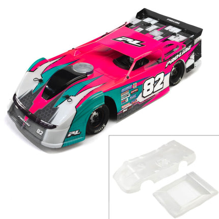 Pro-Line Dirt Late Model Tombstone Hi-Performance 1/12 Pre-Trimmed Body (Clear) PRO373717