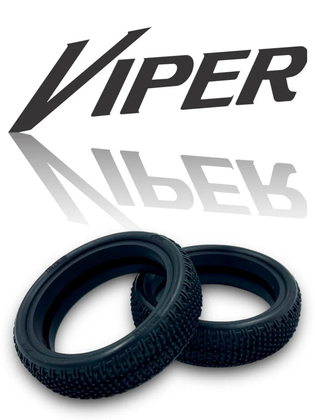 Pro-Motion Viper 2.2" Slim 2WD Front LP Carpet Buggy Tires (2) — C4 Red (Soft Compound) Part #: 3070-C4