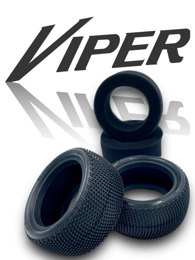 Pro-Motion Viper 2.2" Rear LP Carpet Buggy Tires (2) — C4 Red (Soft Compound) Part #: 3090-C4