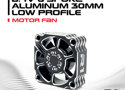 R1WURKS 8.4V 6-Spoke Aluminum 30mm Low-Profile Motor Fan – Part #060026
