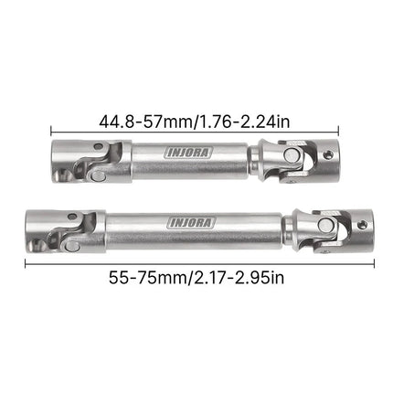 INJORA Steel Front & Rear Center Drive Shafts for 1/24 Axial SCX24 – SCX24-43