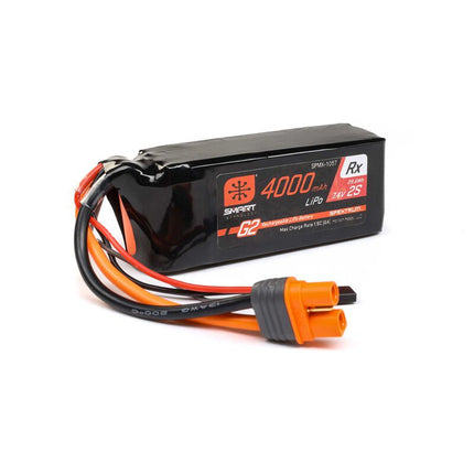 Spektrum RC 2S Smart G2 Receiver LiPo 15C Battery Pack (7.4V/4000mAh) w/IC3 Connector SPMX-1057