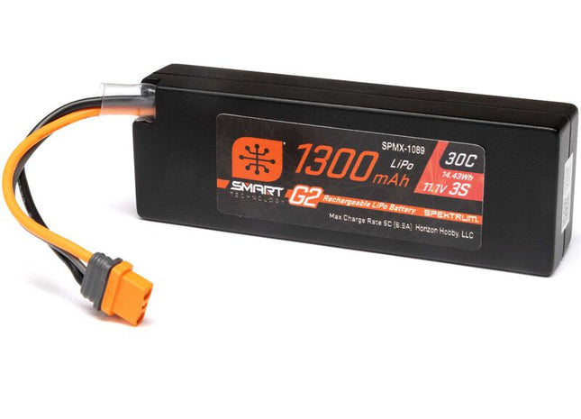 Spektrum RC 3S Smart G2 LiPo 30C Battery Pack (11.1V/1300mAh) w/IC2 Connector