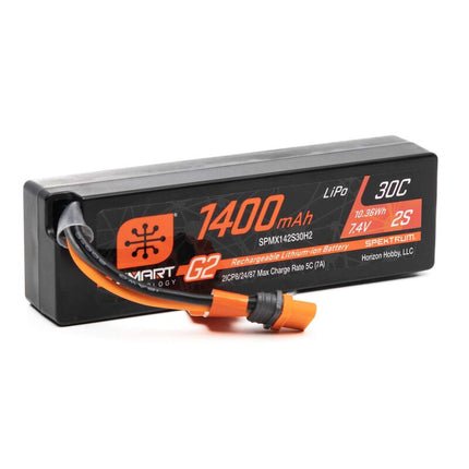 Spektrum RC 7.4V 1400mAh 2S 30C Smart G2 LiPo Battery (IC2)